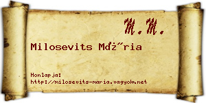 Milosevits Mária névjegykártya
